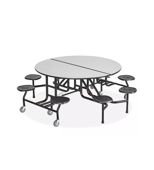 Round Mobile cafeteria With Stools Table
